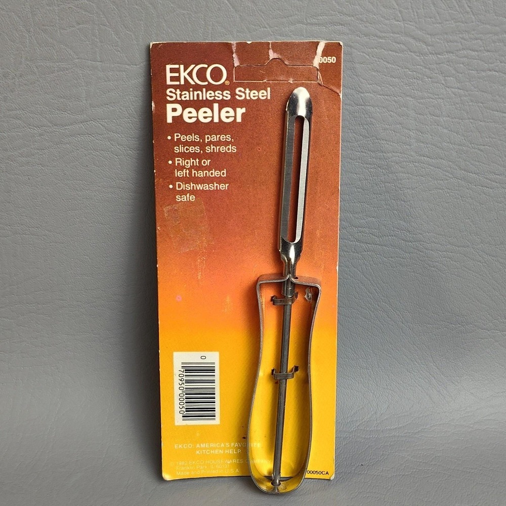 Vintage Ekco Floating Blade Stainless Steel Peeler Made In USA New 1982